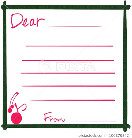 簡單的手繪音符設計卡給親愛的 100870842