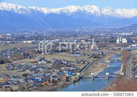 Matsumotodaira, Azumino and Northern Alps in early spring Matsumotodaira, Azumino and Northern Alps in early spring 100871065