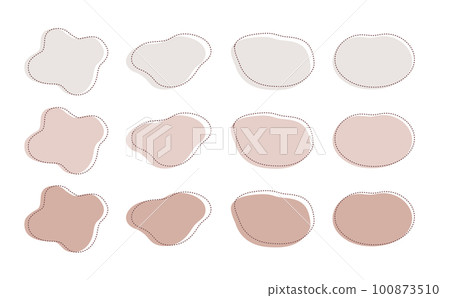 Dull color fluid shape set material beige Dull color fluid shape set material beige 100873510