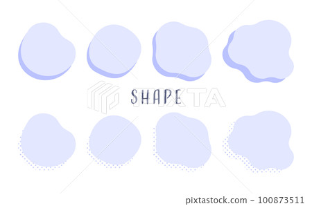 Dull color fluid shape 8 set material blue 100873511