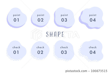 Dull color fluid shape material 8 set number blue 100873515