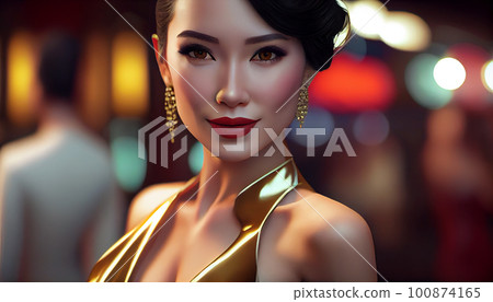 在歌舞俱樂部、休息室、俱樂部和女孩酒吧工作的理髮店工作人員（生成 AI） 100874165