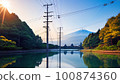 It is a processed ai illustration 100874360