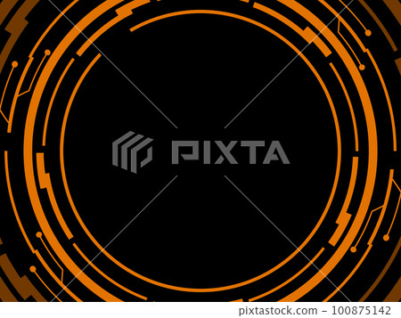 賽博朋克背景水平位置橙色 100875142