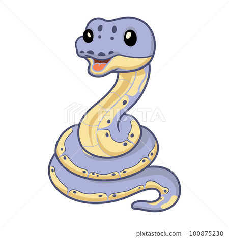 Cute killer clown ball python cartoon 100875230