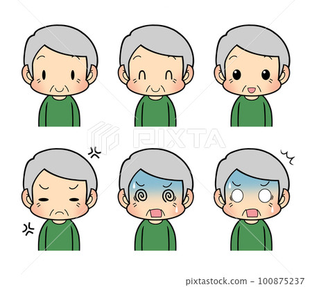 Grandfather with various expressions 01 100875237