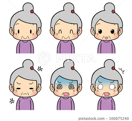 Granny with various expressions 01 Granny with various expressions 01 100875240