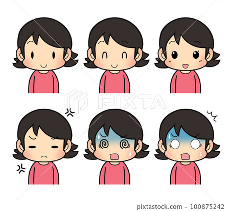Women with various expressions 01 Women with various expressions 01 100875242