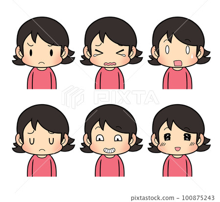 Women with various expressions 02 100875243