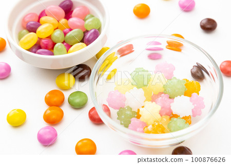 Colorful sweets white background Colorful sweets white background 100876626