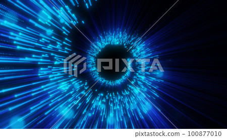 Spiral blue concentration line 100877010