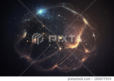Background material: particle abstract background of futuristic particles and glitter Background material: particle abstract background of futuristic particles and glitter 100877934