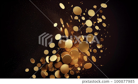 硬幣大量落下的背景 硬幣大量落下的背景 100877985