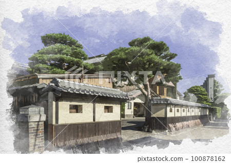 三重縣松阪市水彩風格的松阪割烹旅館八千代 三重縣松阪市水彩風格的松阪割烹旅館八千代 100878162