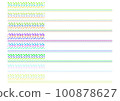 Set of tiled lines created with colorful rounded triangle squares 100878627