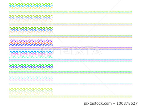 Set of tiled lines created with colorful... - Stock Illustration ...