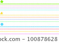 Set of lines created with colorful rounded triangle squares 100878628