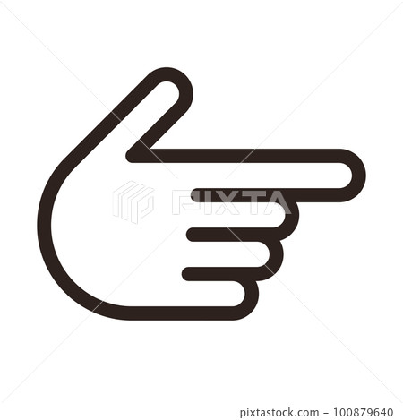Index finger gesture icon. Direction symbol Index finger gesture icon. Direction symbol 100879640