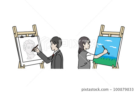美術社團插畫學生素描圖畫 美術社團插畫學生素描圖畫 100879833