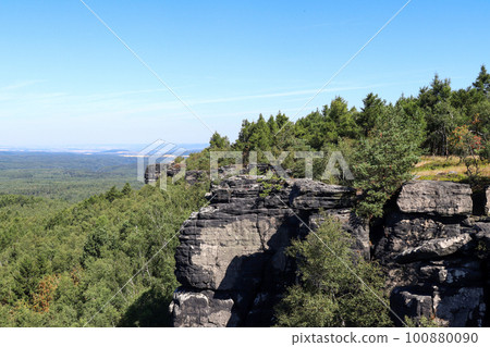 The view at the top of the Decinsky Sneznik table mountain The view at the top of the Decinsky Sneznik table mountain 100880090