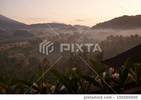Morning Sunrise in Sidemen, Bali. Morning Sunrise in Sidemen, Bali. 100880800