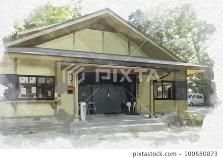 Watercolor-style Matsusaka Matsusaka Shrine office, Matsusaka City, Mie Prefecture Watercolor-style Matsusaka Matsusaka Shrine office, Matsusaka City, Mie Prefecture 100880873
