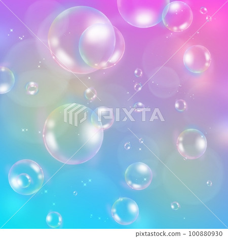 Soap bubble illustration with colorful background Soap bubble illustration with colorful background 100880930