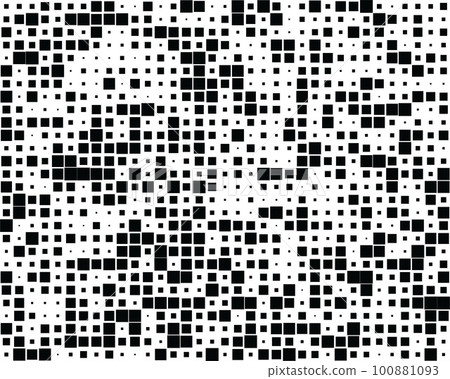 Seamless pattern with black squares random size on a black background Seamless pattern with black squares random size on a black background 100881093