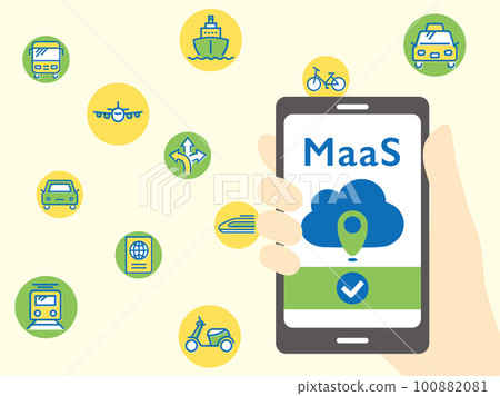 在智能手機上使用 MaaS 的圖像資料 100882081