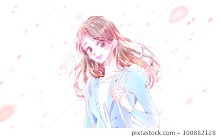 The image of a shining woman Business person Sakurafubuki 100882128