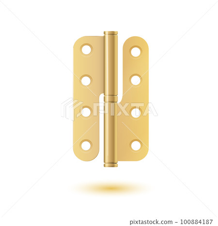 Brass gold Door Hinge. Door hinge bronze. tools for joint gates and windows. vector Brass gold Door Hinge. Door hinge bronze. tools for joint gates and windows. vector 100884187
