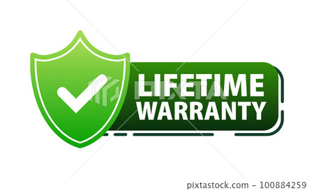 lifetime warranty label. Lifetime warranty on product quality and reliability lifetime warranty label. Lifetime warranty on product quality and reliability 100884259