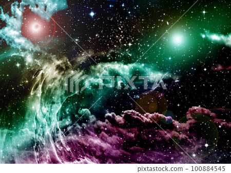 galaxy in a free space. 3D rendering galaxy in a free space. 3D rendering 100884545
