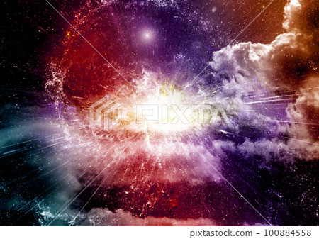 galaxy in a free space. 3D rendering galaxy in a free space. 3D rendering 100884558