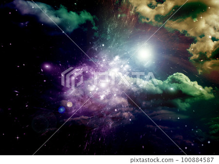 galaxy in a free space. 3D rendering galaxy in a free space. 3D rendering 100884587