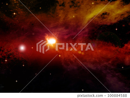 galaxy in a free space. 3D rendering galaxy in a free space. 3D rendering 100884588