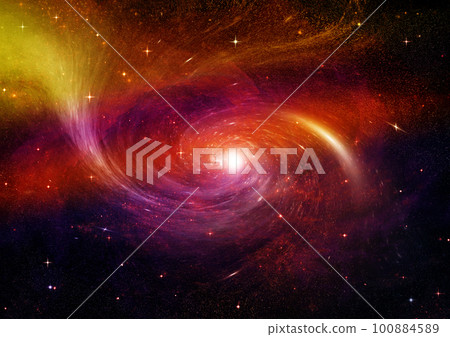 galaxy in a free space. 3D rendering galaxy in a free space. 3D rendering 100884589