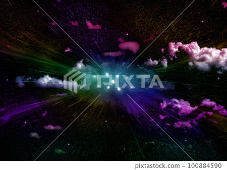 galaxy in a free space. 3D rendering galaxy in a free space. 3D rendering 100884590