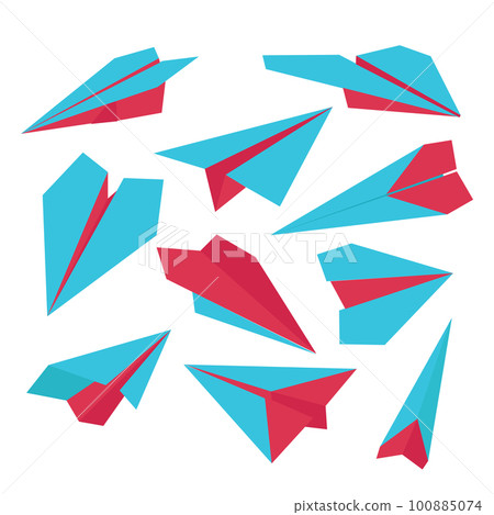 Collection of Flat Papper Plane Collection of Flat Papper Plane 100885074