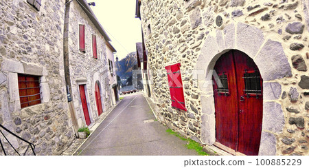 Street Scene, Village of Borce, France 100885229