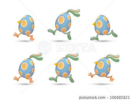 Oval easter eggs run set Oval easter eggs run set 100885821