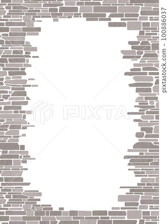 Brick tile frame material vertically long 100886037