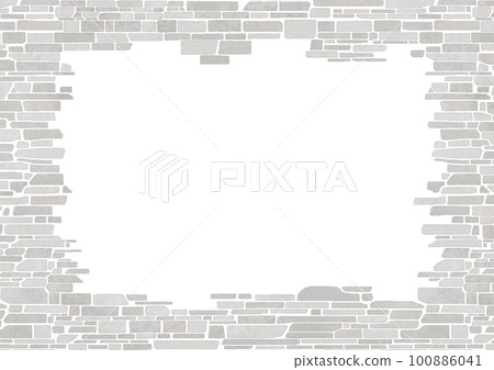 Frame material of brick tile Horizontally long 100886041