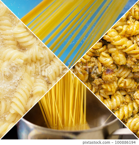 Banner pasta foods concept and menu design. Mediterranean food concept 100886194