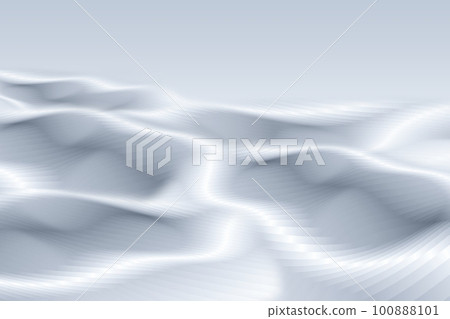 Gray and white smooth wavy lines abstract texture background 100888101
