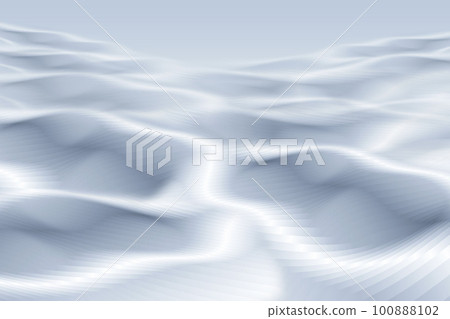 Gray and white smooth wavy lines abstract texture background 100888102