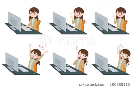 案頭工作女性便服套裝 100888110