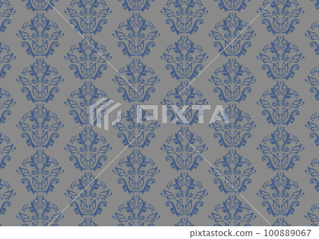 Gorgeous damask pattern background material 100889067