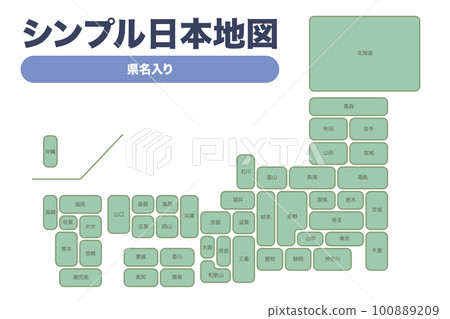 簡單的日本地圖 簡單的日本地圖 100889209