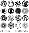 Geometric illustration set that can be used for icons and patterns 100889507